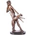 Diana agárral, mitológiai bronz szobor  képe